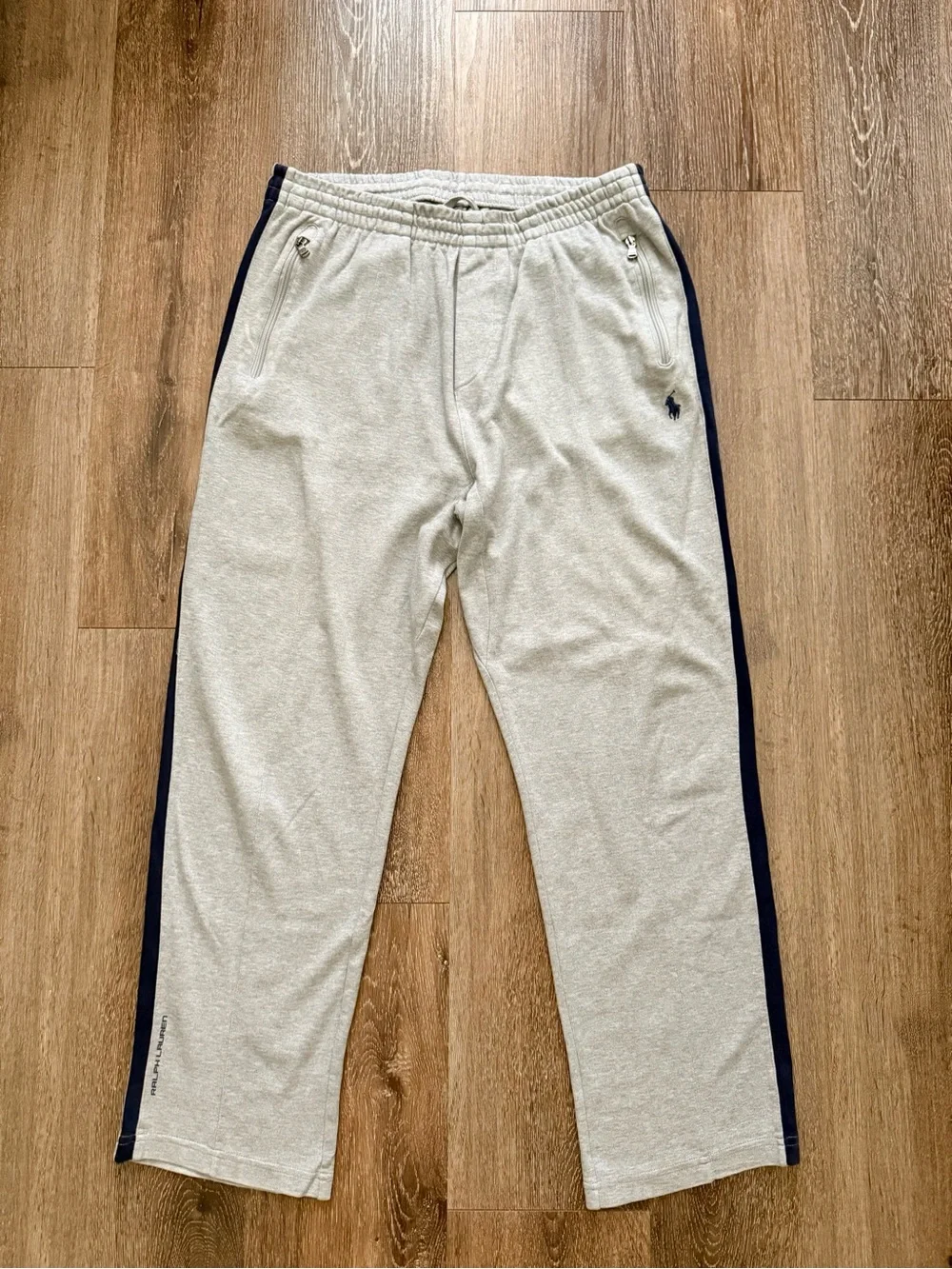 Polo Ralph Lauren Performance Sweatpants Men’s L Gray Navy Athletic Track Pants